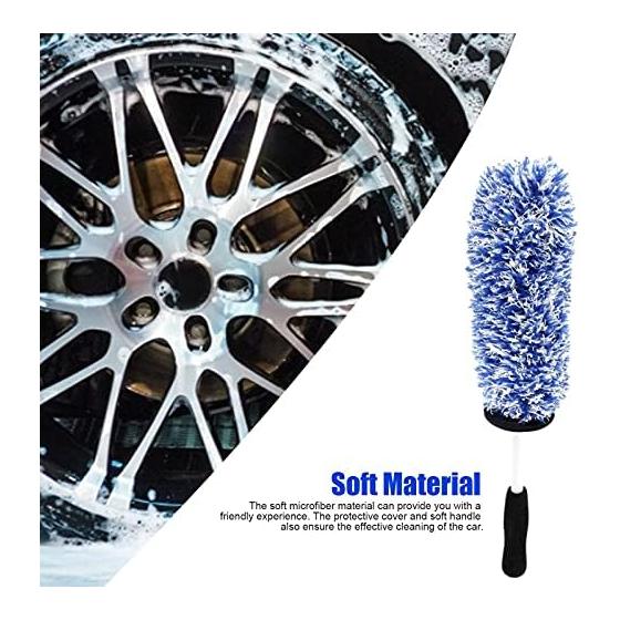 Car Wash Wheel Rim Brush Cleaning Towel Set Car Wash Brush for Wheels Soft Wheel Brush Tire Cleaning Sponge Wheel 360 Degree Cleaning Processing Car