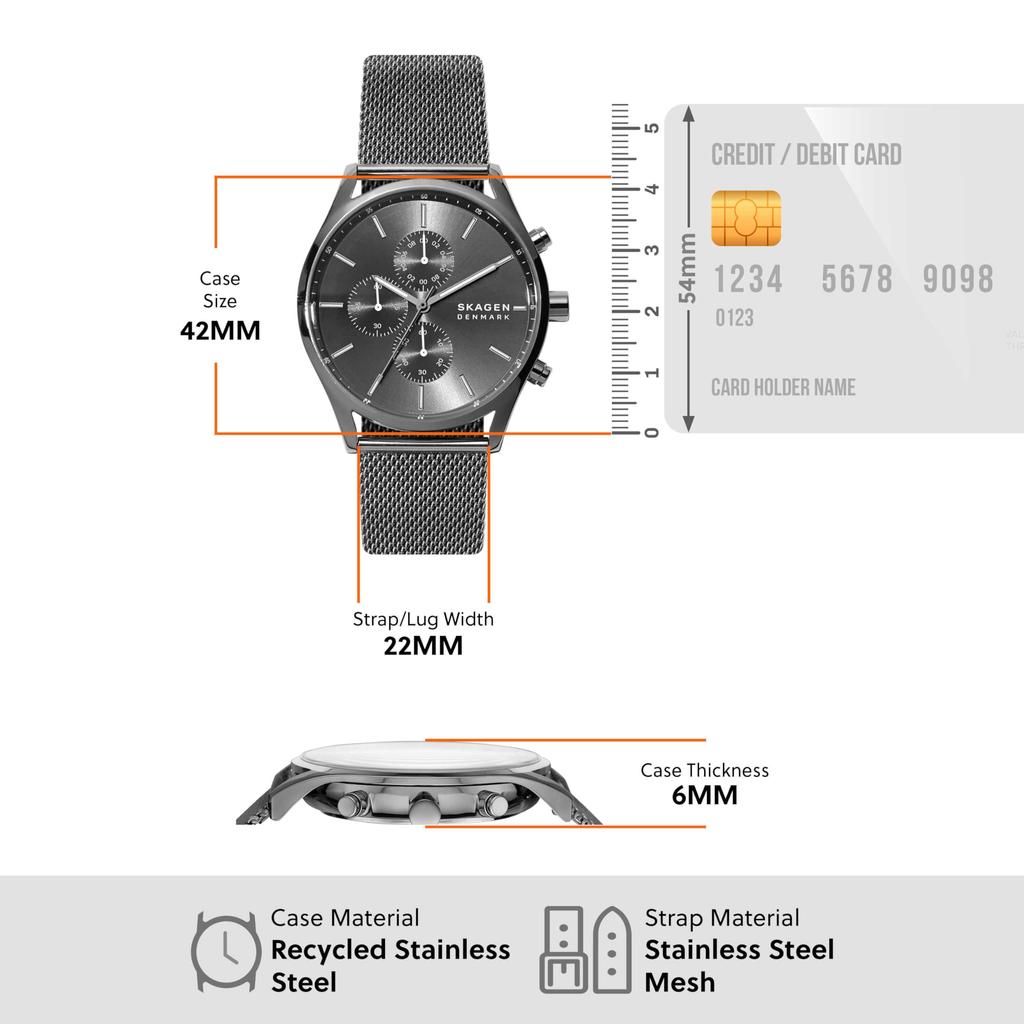 Skagen HOLST SKW6608 Officially Black Men's Watch, Imported,