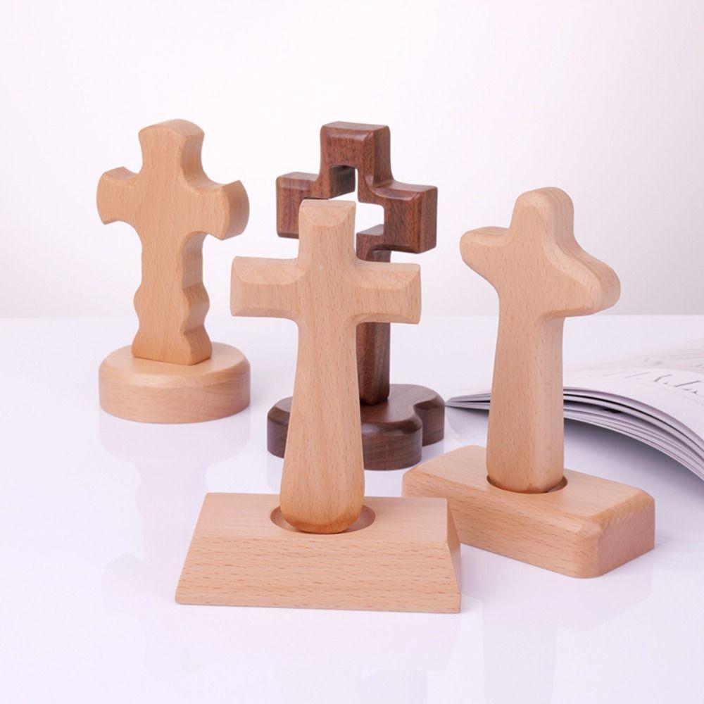 

Standing Wooden Crosses Detachable Crucifix Sculpture Ceremony Centerpieces Style 2