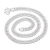 Solid Flat Necklace Men's Trendy Hip-hop Horsewhip Chain Domineering Men's Thick Cuban Chain