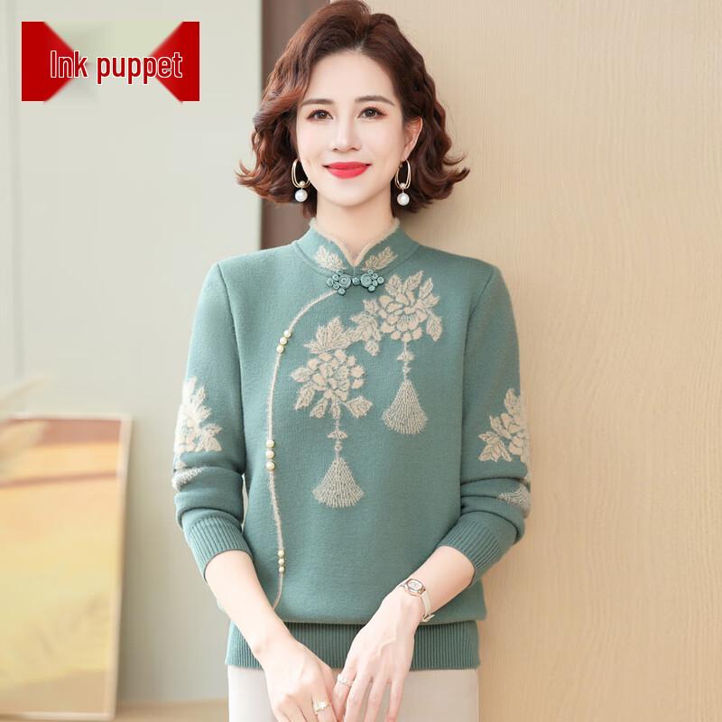 

Женский вязаный свитер в новом китайском стиле XL