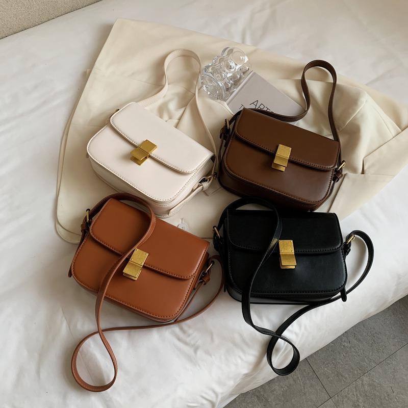 Autumn and Winter Retro Bags, New Bags, Women's Bags, Versatile Messenger Bags, High-end Shoulder Bags, Small Square Bags.