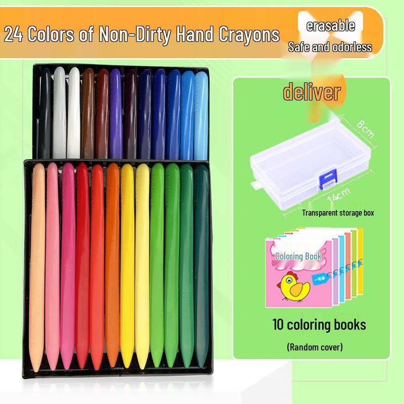 Triangular Washable Children's Crayons - Mess-Free, Double-Ended Doodle Pens for Kids