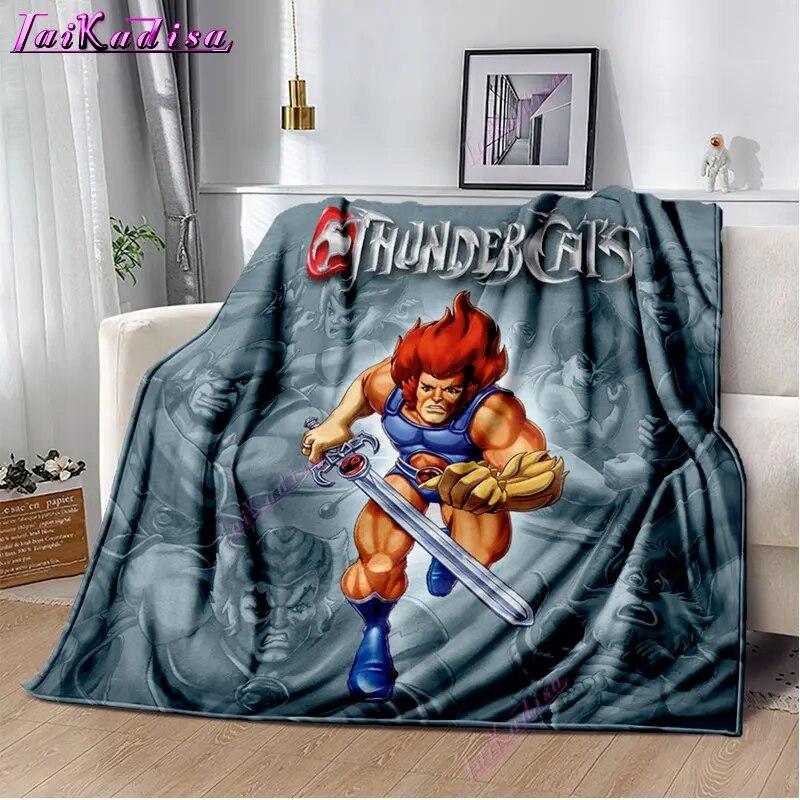 Thundercats Throw Blanket Cartoon Soft Cover Lightweight Warm Cartoon Blankets for Kidsroom Bedroom