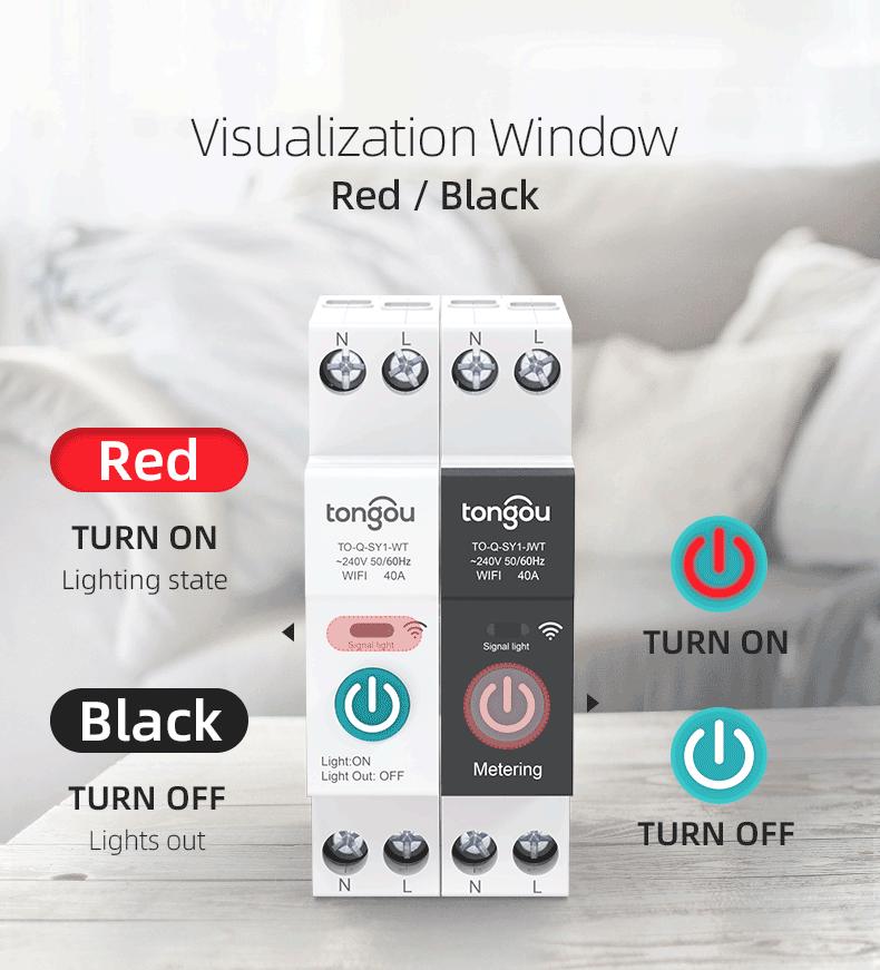 Tuya WiFi Smart Circuit Breaker Switch: Wireless Remote Mobile Control for Smart Homes.