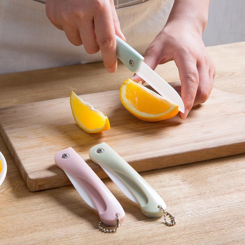 Foldable Ceramic Knife Portable Fruit Knife Household Peeler Kitchen Chopper Multifunctional Knife Kitchen Tool