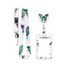 Card Holder with Detachable Neck Lanyard Retractable Badge Holder Card Protectors and Neck Strap Set for Office School