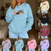 Pet Cat Pocket Hoodie Fleece Lined Casual Winter Sweatshirt Coat Loose Fit Long Sleeve Youth Women
