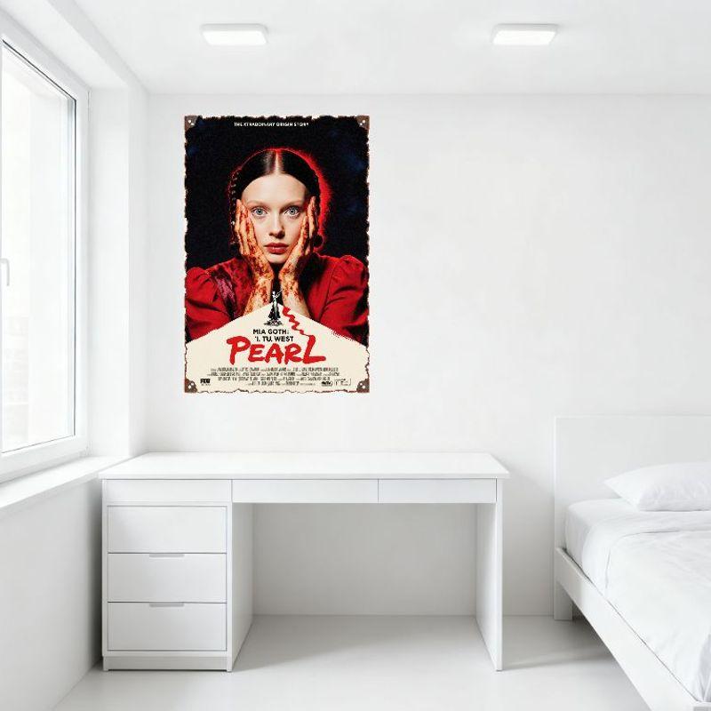 Pearl The Xtraddinary Origin Story Metal Tin Sign Vintage Horror Movie Poster Art for Home Bar Cafe Man Cave Decor