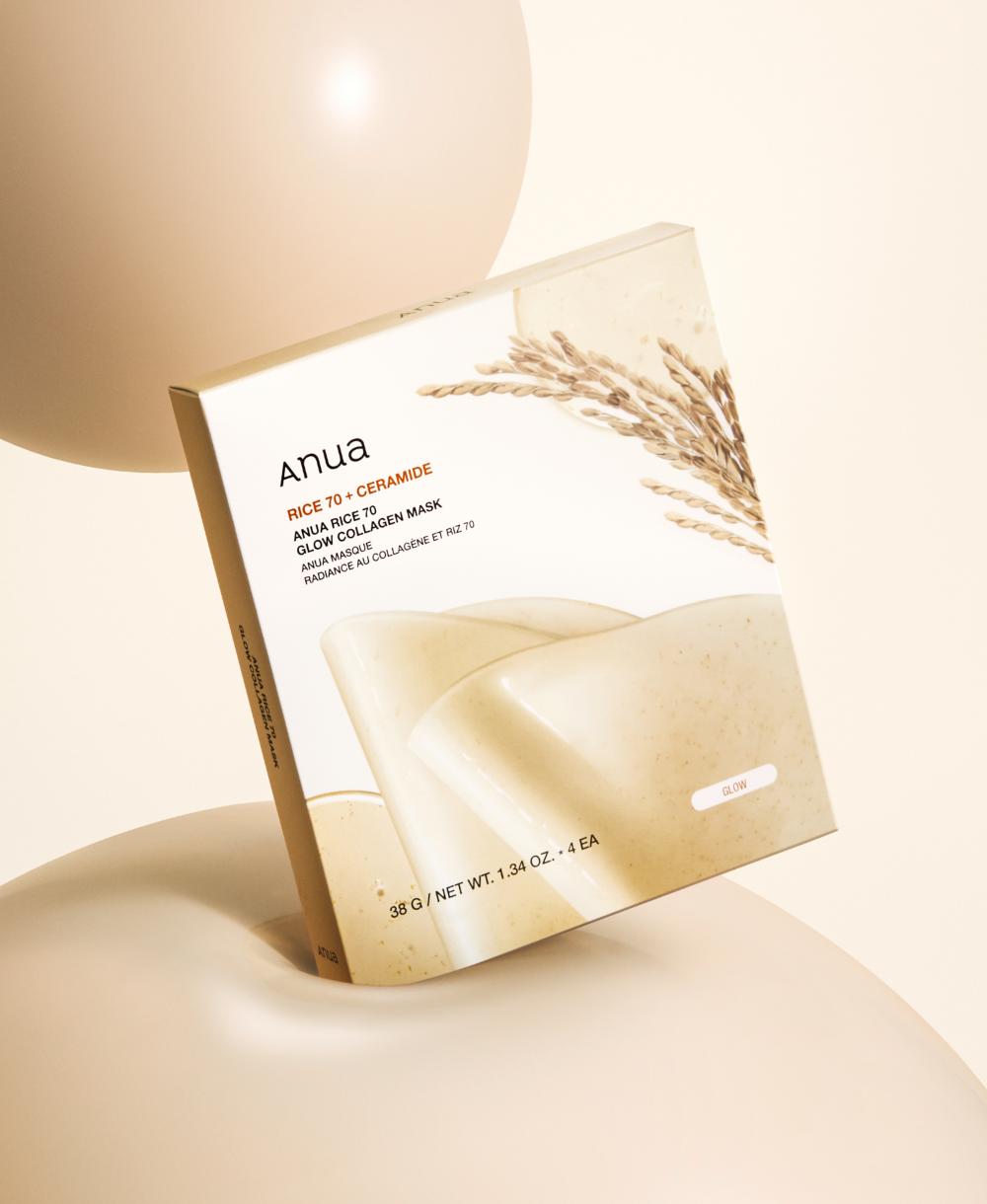

Anua Rice 70 Glow Collagen Mask 38g (4 Sheets)