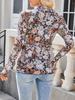 Turtleneck Long Sleeve Lace Floral Mesh Undershirt Top Women's
