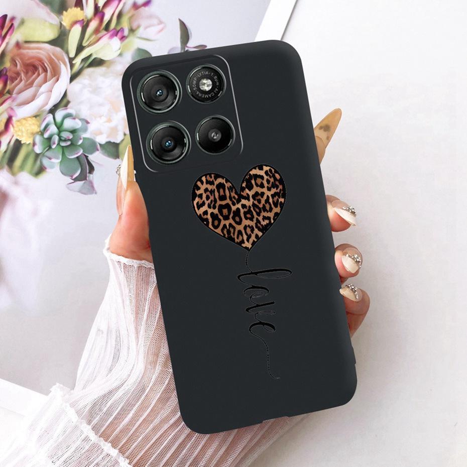 Modne etui na telefon z literami dla Motorola Moto G77 G67 Tylna osłona dla MOTO G67 G77 5G Miękkie czarne silikonowe etui