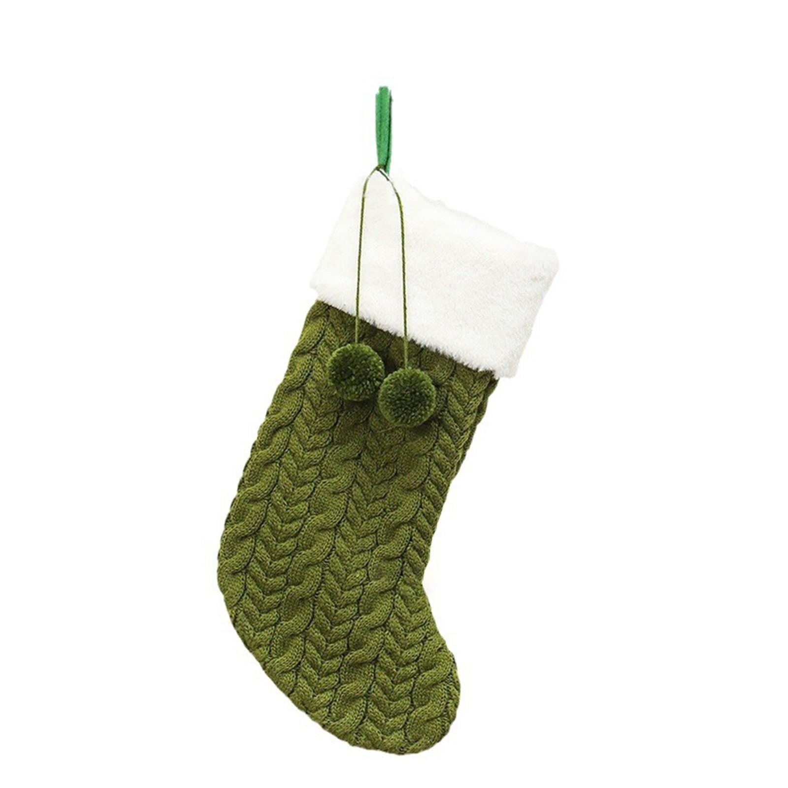 

Вышитые рождественские чулки в виде снеговика, новогодняя елка, украшение для камина, подарочные носки своими руками One Size зелёный