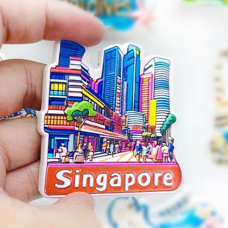 Singapore Refrigerator Stickers Merlion Souvenirs Golden Sand Hotel Fridge Magnets Home Decoration Wedding Gifts