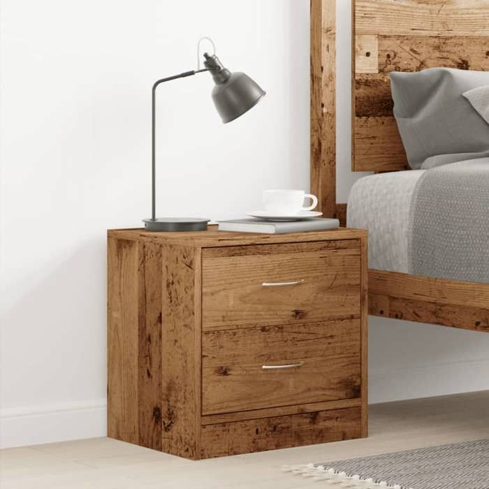 VidaXL Bedside Table Old Wood 40x30x40 Cm Engineered Wood, Cabinet, Bedroom Furniture, Support of 855924