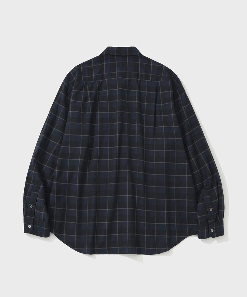 SHIRTER Navona Flannel Check Shirt (Navy)