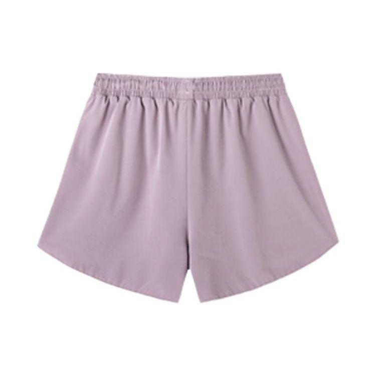 Anta Comprehensive Training Series Running Ice Silk Fitness Solid Color Training Shorts Women Shorts Dusty-Purple 962227302-3