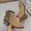 Bottes simples à talons épais pour femmes Hiver Nouveau Bout rond Daim Fermeture éclair latérale Semelle souple Antidérapant Résistant à l'usure Chaussures basses