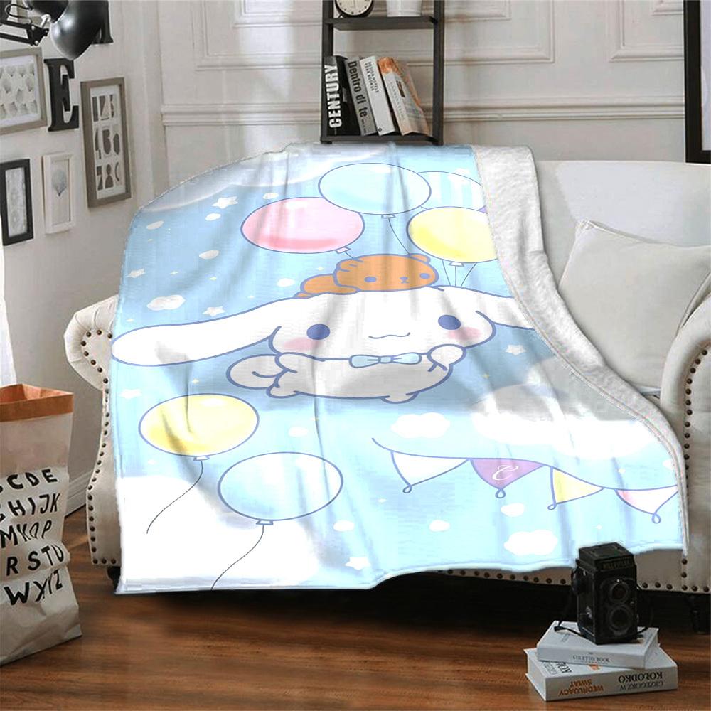 1pc Balloon Cloud Blanket Lightweight Flannel Throw for Sofa Bed Travel Camping Livingroom Office Couch Chair