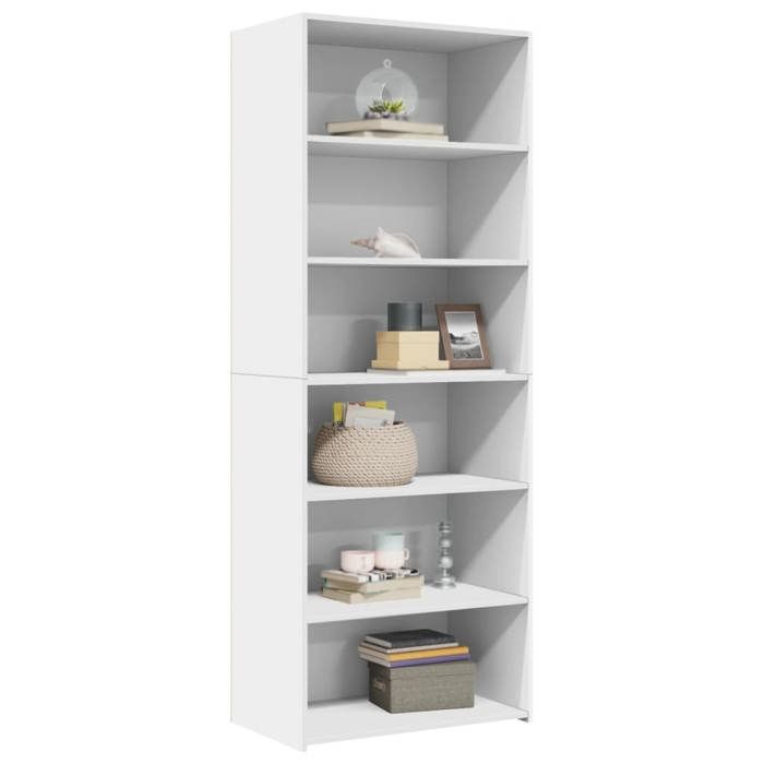 VidaXL Buffet haut blanc 70x41x185 cm bois d'ingénierie, buffet, placard, armoire latérale, armoire, armoire de rangement, 3281687