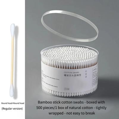 1000PCS Dual Head Multi Function Cotton Swabs Natural Absorbent Cotton & Wooden Sticks Individually Boxed  For Makeup And Makeup