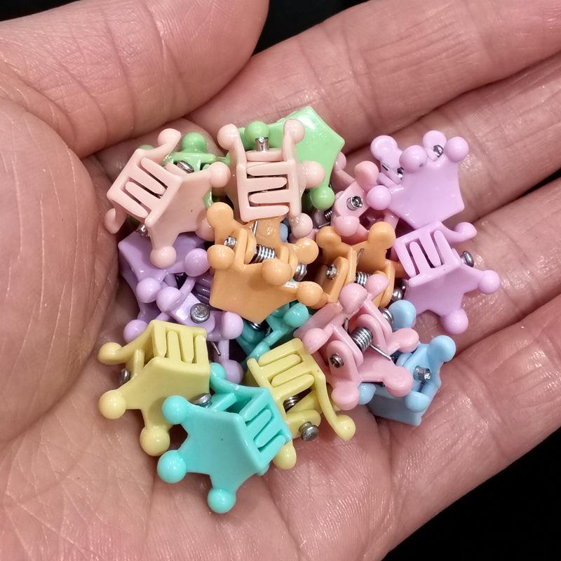 Set Mini Mollette per Bambini: Clip Margherita, Coniglio, Stella, Fiore di Prugno