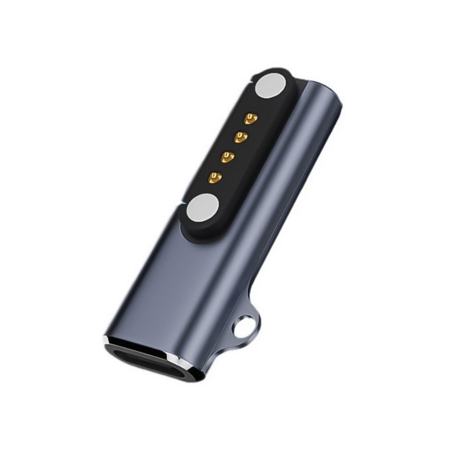 

Магнитный адаптер Type-C на 2-контактный/4-контактный для наушников с костной проводимостью, шаг 7,62 мм, алюминиевый корпус с синим светодиодным индикатором A