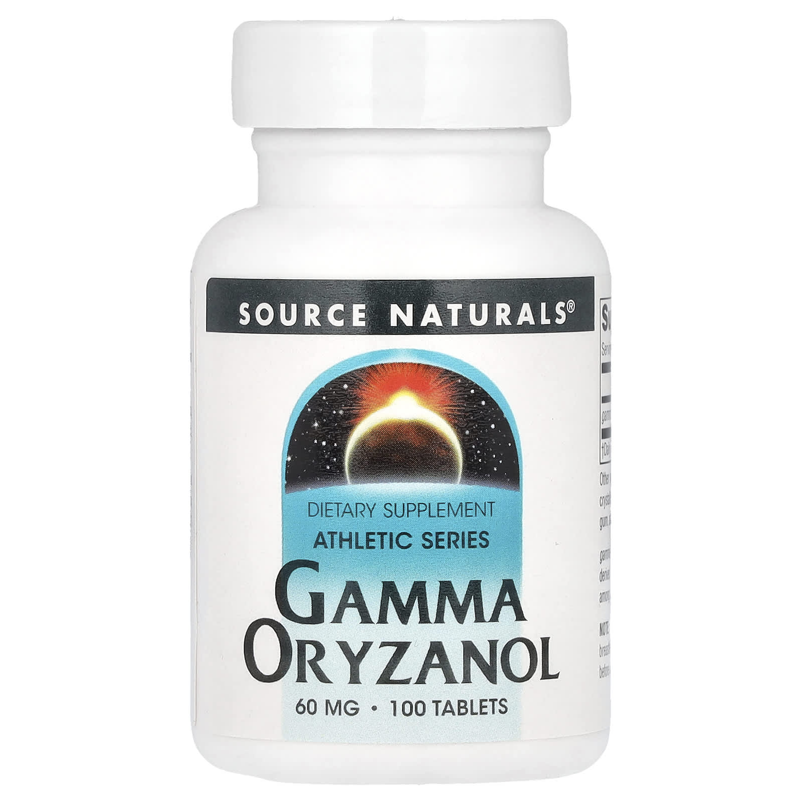 

Athletic Series, Gamma Oryzanol, 60Mg, 100 Tablets