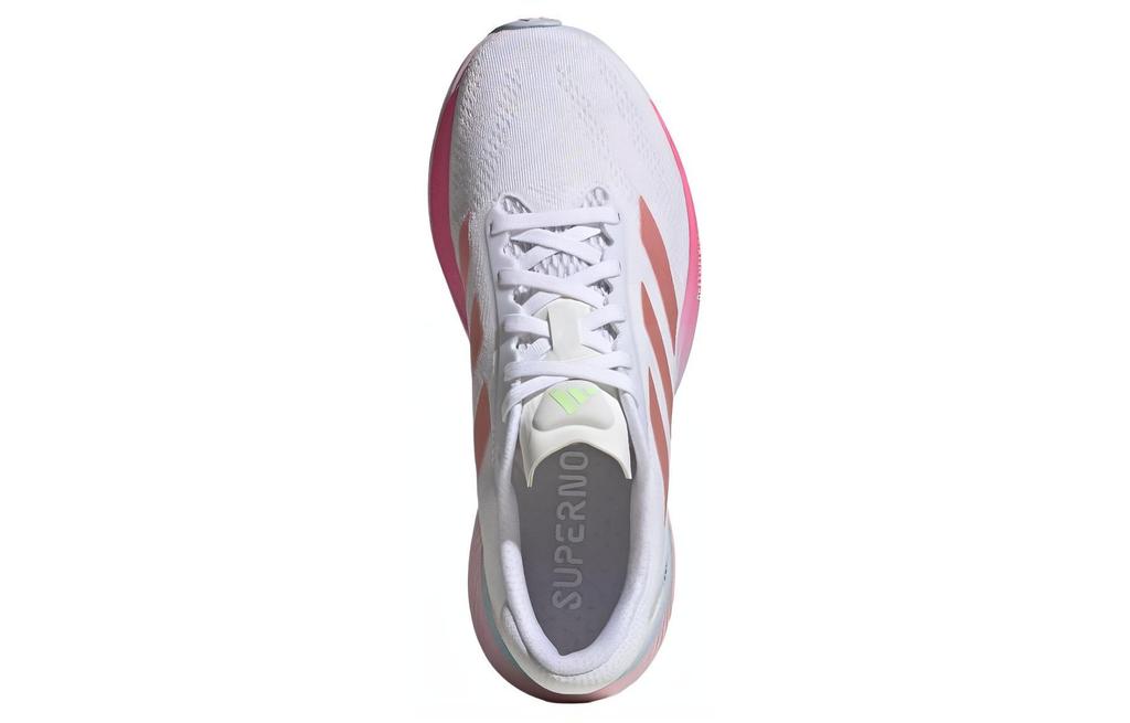 adidas Supernova Eterno Cushioning, Wear Resistant Low Top Running Shoes Women's White Pink IH0445