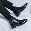 Herren High Top Lederschuhe Minimalistisch Klassischer Gentleman-Stil Täglich Büro Freizeit Geschäft Party Herrenstiefel Motorradschuhe