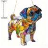 Gothic Abstract Art Style Acrylic Dog Animal Pendant Decoration New Dog Pendant Home Window Decorative Ornaments, Sun Catcher