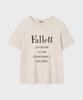 FALLETT Typography Short Sleeve T-Shirt Beige
