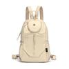 Schoolbag Large capacity breast bag Multifunctional small backpack Short trip bag Women's new solid color small backpack Fashion women's backpack