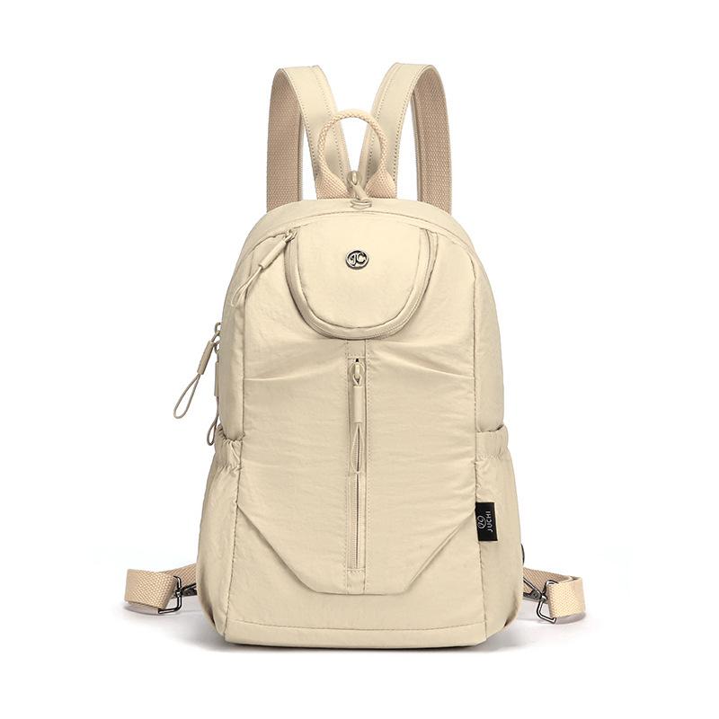 Schoolbag Large capacity breast bag Multifunctional small backpack Short trip bag Women's new solid color small backpack Fashion women's backpack