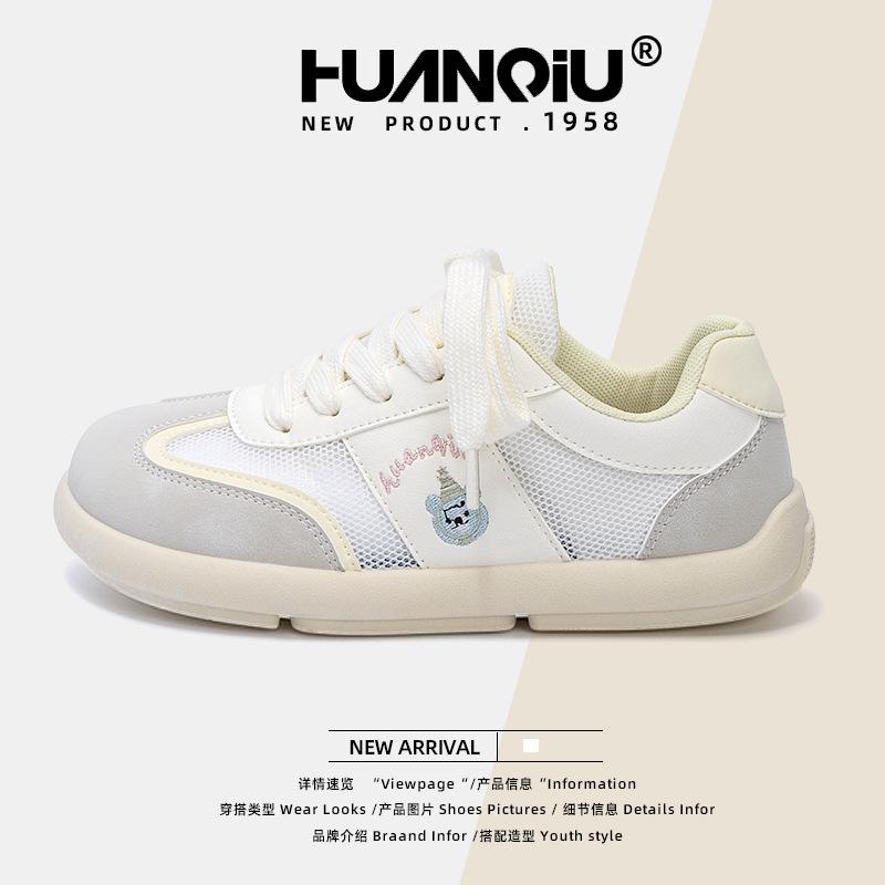 Global Women's Shoes ZHQ3738 New Summer Mesh Student Breathable Versatile Platform White Shoes Women's Casual Board Shoes