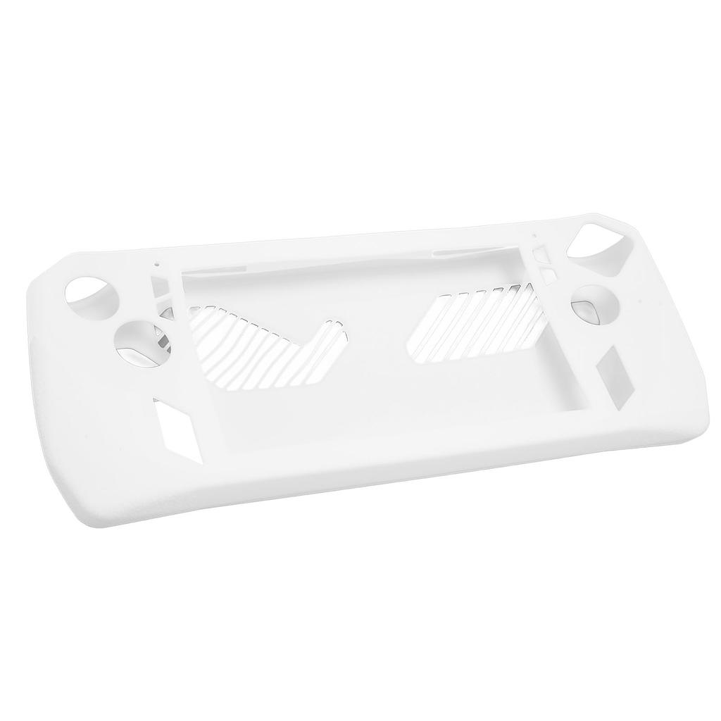 Game Console Protective Case Silicone Soft Protective Cover for Asus Rog Ally with Rocker Cap White