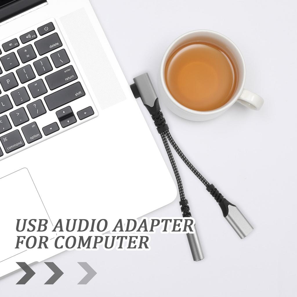 USB Adapter Type-C to 3.5mm Headphone Jack Supports Concurrent Charging and Listening 60W Sound Gunmetal