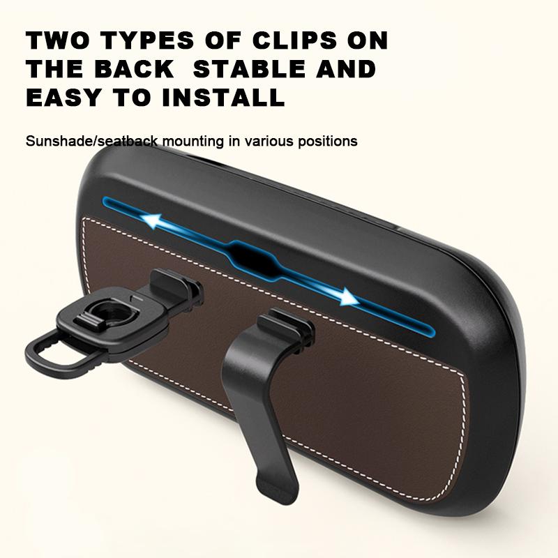 SEAMETAL Car Seat Back Tissue Box Sun Visor Organizer Seat Headrest Paper Towel Storage Box Dashboard Car Parking Number Plate