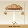 Imitation Thatch Outdoor Sunshade Umbrella - Garden, Courtyard, and Photography Decor Prop