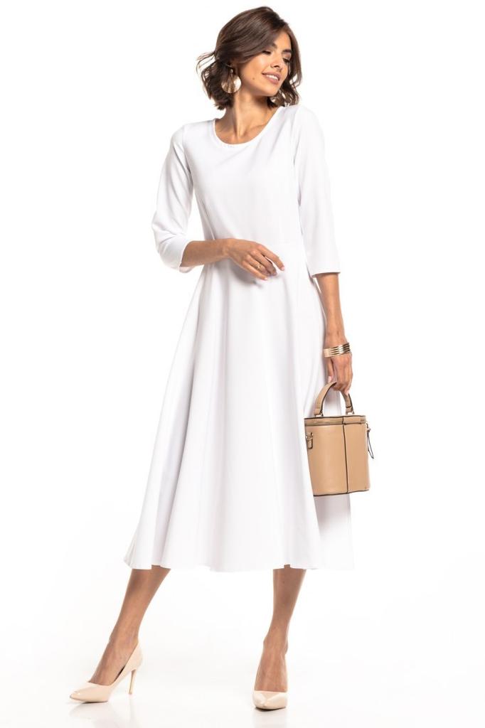 Maxi dress with hidden zipper T327 navy blue XS