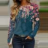 Long Sleeve Shirts For Women Cute Print Graphic Tees Blouses Casual Plus Size Basic Tops Pullover
