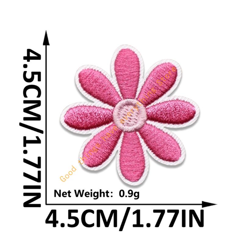 36Pcs Flower Embroidery Iron On Patches Adhesive Embroidery Appliques For Clothing Jackets Bags Backpacks Hat Decoration 55KF