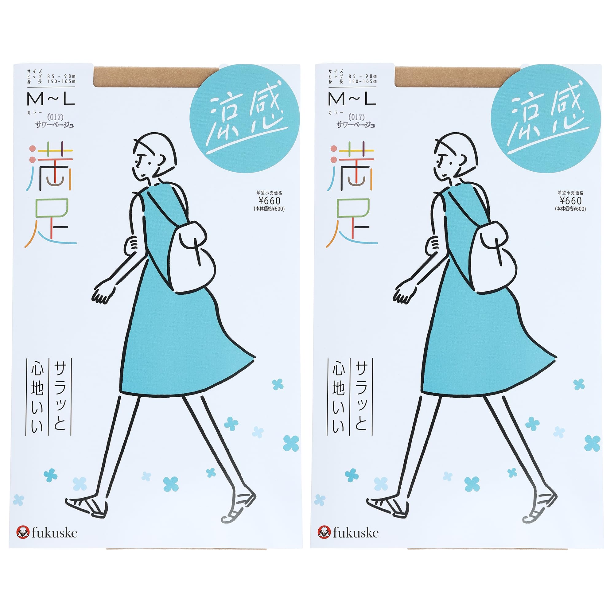 Smooth and comfortable plain 2 conjugate [Satisfied] coolness, pantyhose, pairs, zokki, Fukusuke.