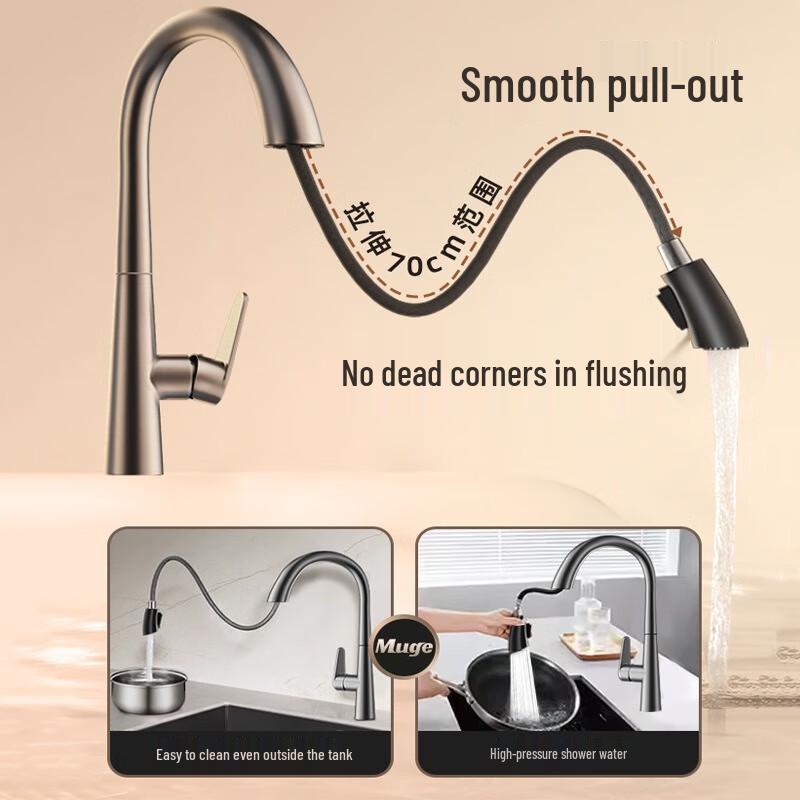 MDNG Pull-Out Hot & Cold Kitchen Sink Faucet