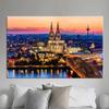 Famous City Night Landscape Poster Louvre Museum Rome Colosseum Jerusalem Sunset Wall Picture Print Home Decor Canvas Painting