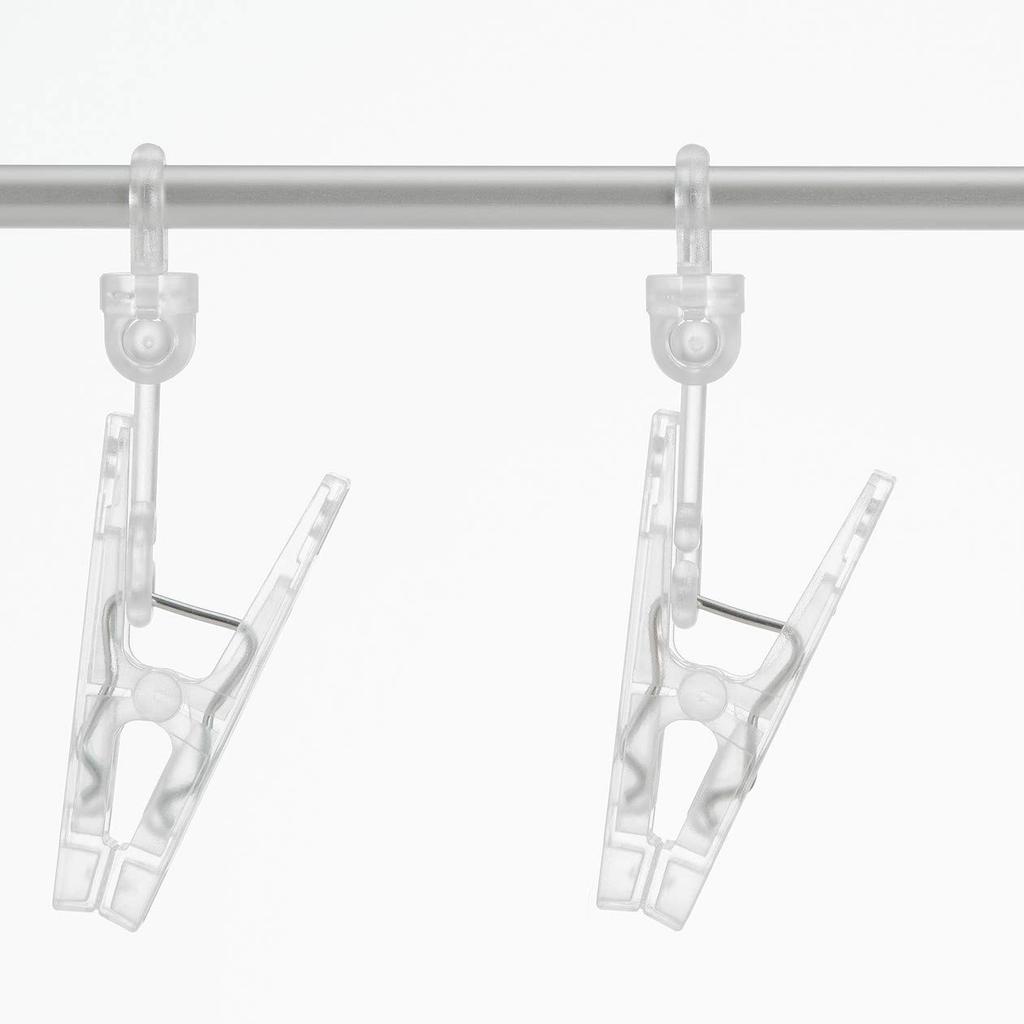 MUJI Aluminum Straight Hanger with 6 Clips 35cm Width