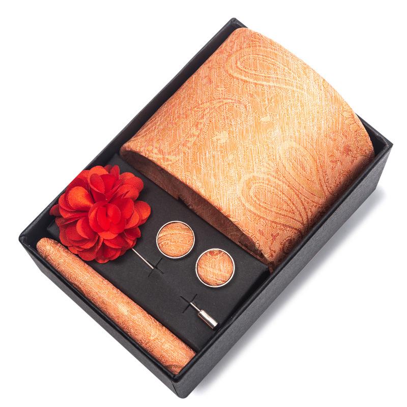 Herren Formale 8cm Krawatte Sechsteiliges Geschenkbox-Set für Bräutigam und Geschäftliche Anlässe