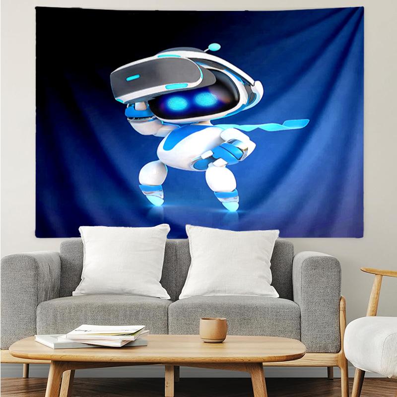 Astro Bot3 Tapestry for Bedroom Aesthetic Classroom Tapestries Wall Hanging for Living Room Dorm Office,Ideal Creative Gift