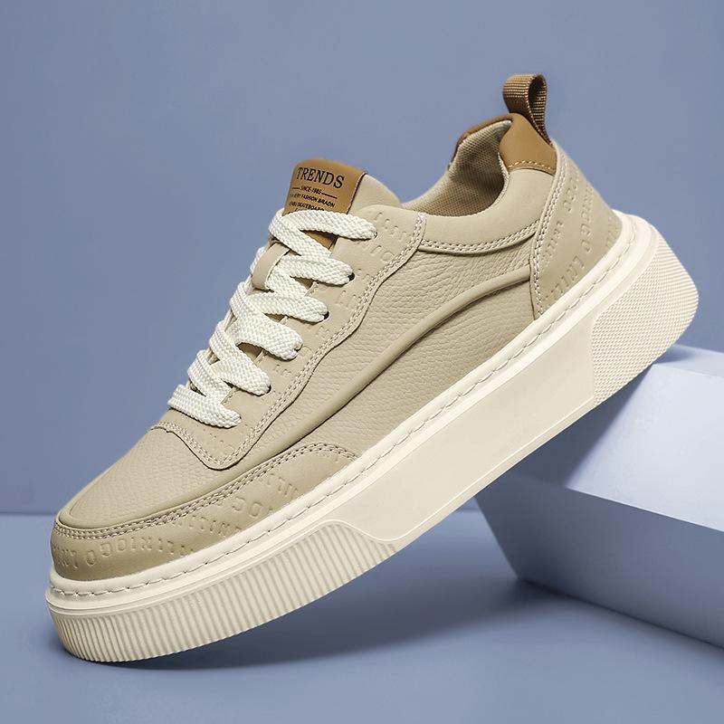 2025 Autumn New Men's Shoes Fashion Casual Breathable Heightened Thick Baseplate Shoes Men's Korean Version Fashion Versatile Trendy Shoes