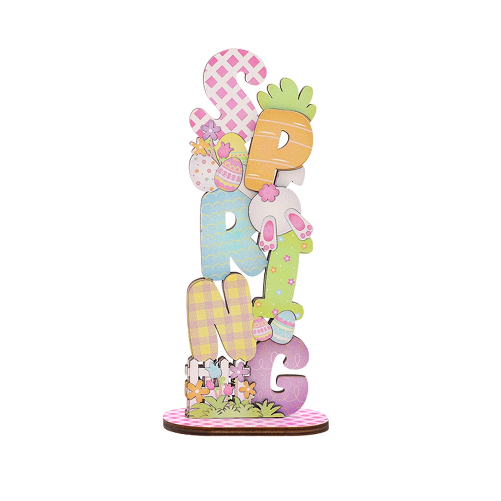 

Easter Letter Ornament Easter Bunny Ornament Colorful Decoration For Festive Home And Spring Holiday Accessories One Size